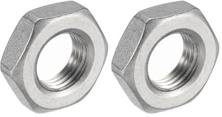 QUARKZMAN 2pz Fuso Tubo Raccordo Esagonale Controdado 304 Inossidabile Acciaio Esagonale Bloccato Dado 1/4 Femmina Filettatura (DN8) per Idraulica Fissa Acqua Scopa e Sottocarro Detergente