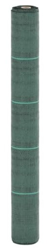 Homgoday Toile anti-mauvaises herbes en non-tissé pour jardin, plate-bande surélevée, allée, chemins de gravier, trottoirs, terrasse, vert, 1 x 200 m, PP