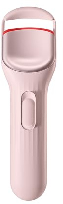HEBECA Wimpernzange Beheizbar Pro - Beheizbare Wimpernzange mit 65.0 °C / 75.0 °C Heizstufen - Elektrische Wimpernzange mit lebensmittelechtem Silikonpad und wiederaufladbarem 600-mAh-Akku (Rosa)