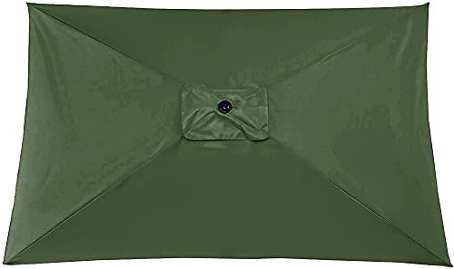 Parasol de terrasse rectangulaire vert de 3 x 2 m pour terrasse, plage, balcon, piscine