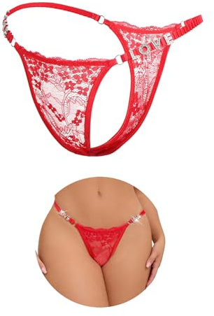 comeondear Sexig chic hot mini G-string erotisk sträng, Färg: röd, XL