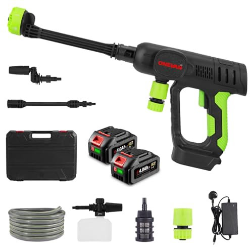 Car Pressure Washer Cordless Jet Washers- 400PSI Electric Power Washer 3-Stage Adjustable Pressure Washer for Car/Floor/Garden Cleaning