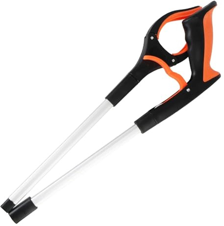 Greifen und Greifen Werkzeuge 3PCS Pick Up Werkzeuge Zusammenklappbare Müll Greifer Greifer Extender Hand Werkzeuge Wurf Greifer Picker Multifunktionale Faltbare Tragbare Für tägliche Aufgaben(Orange)
