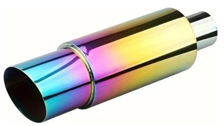 Silenciador Tubo Escape Trasero Para Automóvil Sistema Recto Acero Inoxidable Pieza Final Cubiertas Punta Universales 1 Unidad Tubo Escape Coche