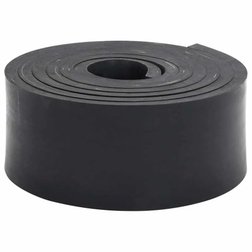 AJJHUUKI Bordure en caoutchouc pour chasse-neige pour pelouse et jardin Noir 250 x 10 x 1 cm