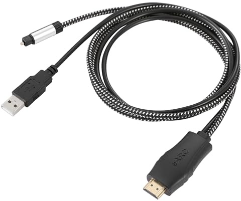 192KHz HDMI eARC/ARC to Optical Audio Converter for TV to Soundbar, Plug & Play 3.4ft/1.05m eARC to Optical Cable Audio Extractor Adapter Splitter for Sound System Home Theater Support Dolby/DTS 5.1