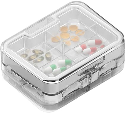 Cortador de pastillas | Herramienta portátil para cortar pastillas, organizador semanal para tabletas en casa, de viaje al hospital para enfermeras adultos mayores