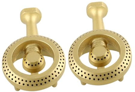 Tête de Brûleur à Gaz en Fer, Lot de 2, Cuisine Domestique | Répartition Uniforme Flamme, Compatibilité Élevée, Réglage Précis Chaleur, Surface Facile à Nettoyer