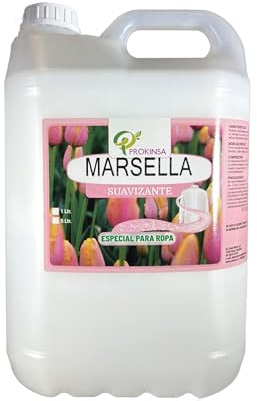 Suavizante de Ropa Líquido Marsella 5L | Perfumado Multiusos para Hogar, Lavanderías y Hostelería – Fragancia Duradera con Formato Ahorro. (5 l (Paquete de 1), Marsella)