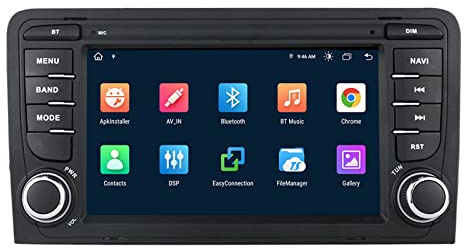 Autoradio touchscreen Android Double DIN per Audi A3 2009-2012 - Navigazione GPS, display IPS, Carplay 4G, Wi-Fi, lettore DVD, ricevitore multimediale, Mirror Link, SWC