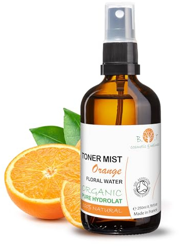 B.O.T cosmetic & wellness - Lotion Tonique Unisexe | Hydrolat d'Orange 100% Pure | Bio Anti-Acne, Boutique, After Shave Apaisant | Parfum Revitalisant, Eau de Repassage, Transparente, 250 ml