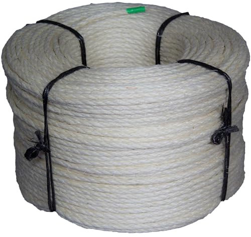 Kratzbaumland Qualitäts-Sisalseil aus Madagaskar-Faser, 6-12 mm, 100 Meter (6 mm)