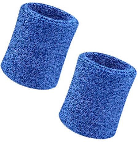 Vidillo Schweißbänder für das Handgelenk, 10,2 cm, weiche und Dicke Baumwolle, für Tennis, Gymnastik, Fußball, Basketball, Laufen, 2 Stück