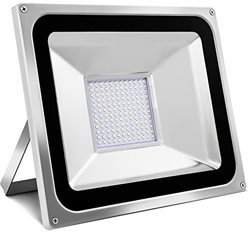 Viugreum Focos LED Exterior 100W, Foco proyector LED10000lm,Floodlight Led 6500K(Blanco Frío), Iluminación interior exterior IP65, Foco LED para Jardín, Fábrica[Clase de eficiencia energética A]