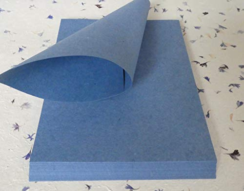 paperfreak: Jeanspapier aus recyceltem Denim Büttenpapier A4 40 Bogen geriest für Handschrift und Drucker