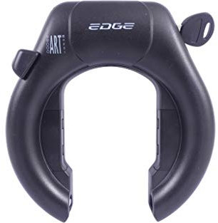 Edge Fahrradschloss Rahmenschloss Marmo XXL Schwarz Securitylevel 12 auswählbar mit 140 cm Einsteckkette (Ohne Einsteckkette)