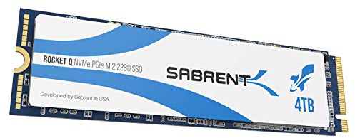SABRENT M.2 NVMe SSD 4TB, Internal Solid State 3200 MB/s Read, PCIe 3.0 2280, M2 Hard Drive High Performance Compatible with PCs, NUCs Laptops, and Desktops (SB-RKTQ-4TB)