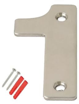 SISI UK®, numeri civici anteriori in acciaio inox con finitura spazzolata 7,6 cm con viti (numero 1)