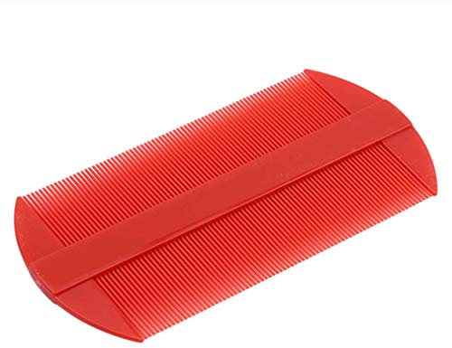 U/K Pettine dentale portatile sottile per rimuovere la testa dei pidocchi, forfora di bellezza, rosso utile e pratico