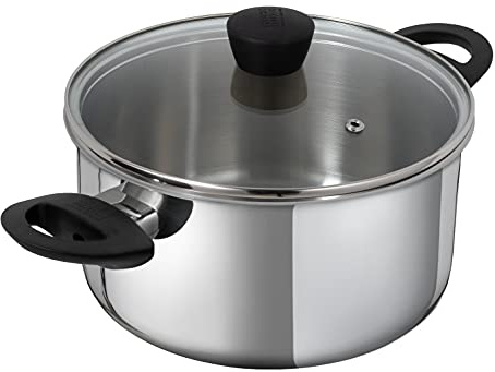 KUHN RIKON Olla clásica de inducción de acero inoxidable, 5,3 litros/24 cm, acero 18/10