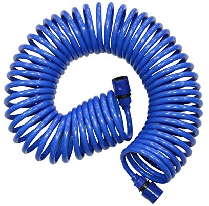 SJHFG Duschschlauch 10m, 15m Feder-Sanitärschläuche-Schläuche-Duschschlauch für Wasser-Sanitär-Garten-Spray-Gun Badezimmerzubehör Brauseschlauch (Length : 15m)