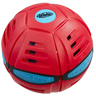 Wahu - PHLAT BALL Classic - Rot - Frisbee & Ball in Einem – Transformierbare Wurfscheibe – Outdoor-Spiel für Kinder ab 5 Jahren – 22,9 cm Frisbee, 15,7 cm Ball – Für Garten, Strand & Park