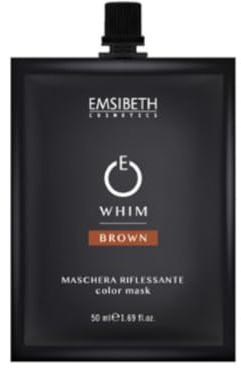 Emsibeth Whim Brown 50ml | maschera riflessante, condizionante e ravvivante, che intensifica i riflessi dei capelli naturali e colorati | Travel Size