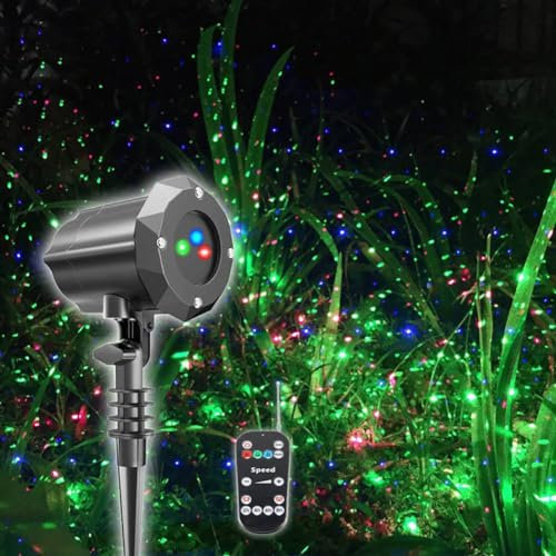 Garden Christmas Lights, Color Firefly Star Projector with Remote Control, Mobile Firefly Light LED, Outdoor Indoor for Home and Garden Festival, Party, Halloween, Christmas Decoration Lights