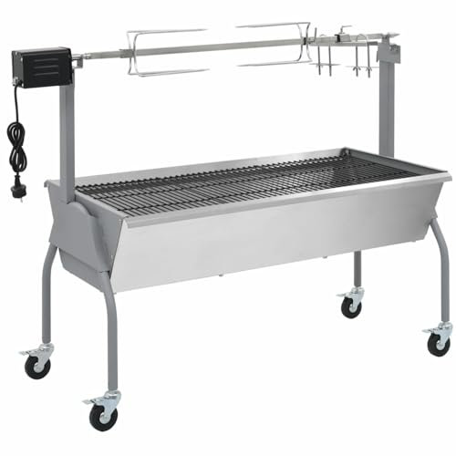 Homgoday Barbecue XL à charbon avec grille et rôtissoire électrique, Meubles pour maison intérieure extérieure salon chambre à coucher