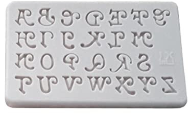 Stampi in silicone per artigianato in resina, lettere dell'alfabeto, numeri, stampi in silicone per pasta di zucchero, cupcake, fondente, strumenti per decorare torte, 9,5 x 6 cm