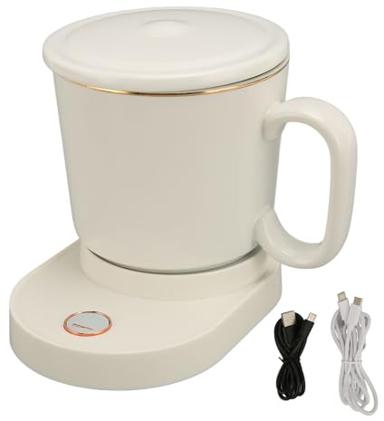 Tassenwärmer, Kaffeetassenwärmer, Elektrischer Kaffeetassenwärmer mit Konstanter Temperatur und Automatischem Rühren, Typ-C-Schnittstelle, Intelligenter Kaffeewärmer für den