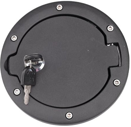 MACHSWON Tapa de gasolina para puerta de llenado de combustible para Jeep Wrangler JK 2007-2018, accesorios Unlimited Rubicon Sahara AOLIHAN de 2 puertas y 4 puertas de bloqueo de puerta de tanque de