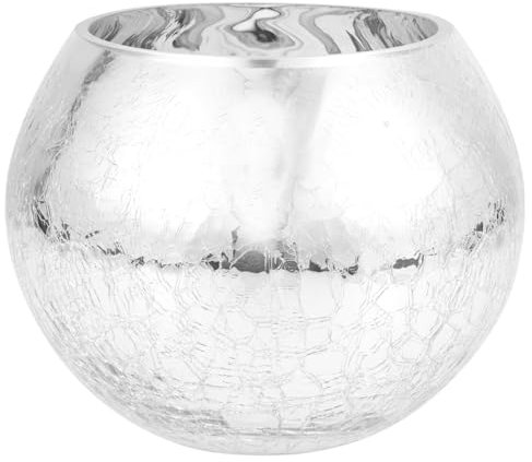 Cabilock Glass Vase for Centerpieces Modern Electroplated Silver Vase for Living Home Decoration