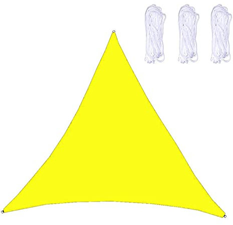 Vela ombreggiante Triangolare 4x4x4 m Impermeabile,Tenda da Sole da Giardino,tettoia Rettangolare Esterna Impermeabile con Un Set Completo di Kit di Fissaggio con Corde,per Prato Esterno da Giardino
