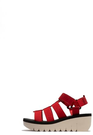 Fly London dam YOJI198FLY sandal, läppstift röd/läppstift röd/svart, 8 UK, Läppstift röd läppstift röd svart, 41 EU