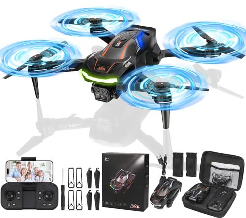 Diealles Shine Drohne Mit Kamera HD 6k für Kinder, Mini Drone Mit 3D Flips, Faltbare Kinderdrohne Mit Intelligentes Schießen, Lange Flugzeit für Anfänger