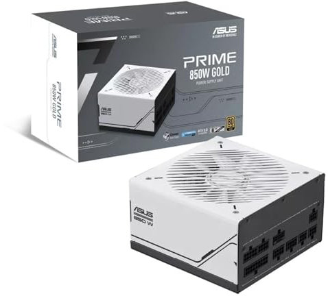 ASUS Prime AP-850G – Bloc d'alimentation PC (850 Watt, 80 Plus Gold, ATX 3.1 Compatible, PCIE 5.1, Ventilateur Double roulement à Billes)