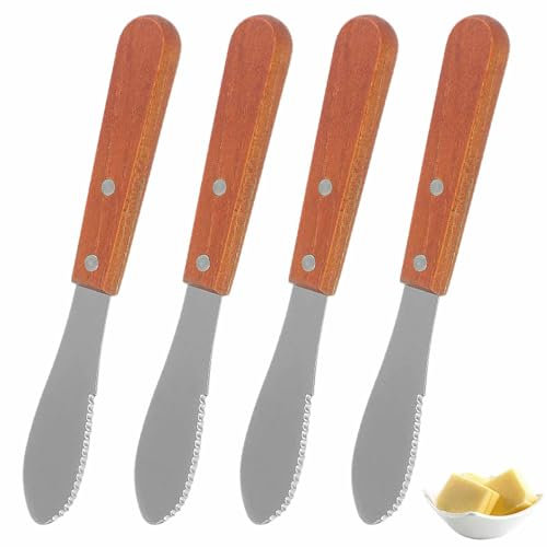 4 piezas de esparcidor de mantequilla, cortador de mantequilla, espátula de crema de acero inoxidable, esparcidor de condimentos para pastelería, pasteles, tienda de bricolaje, rebanador de pan,