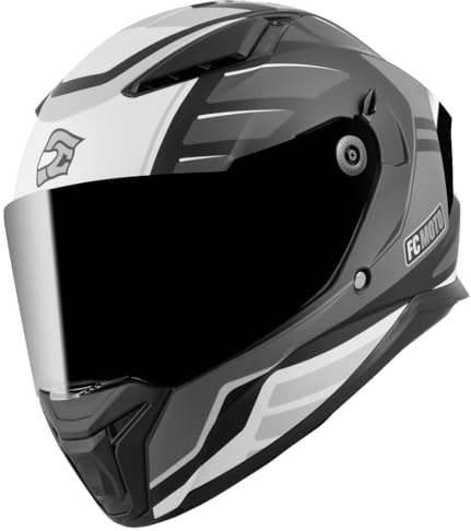 FC-Moto FF130SV Cavion Helm, schwarz matt/grau/weiß, XS