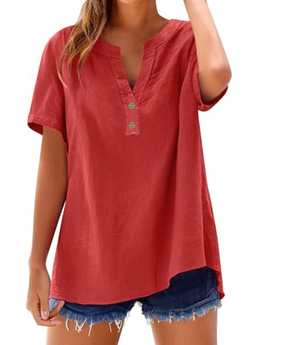 Camisetas Media Manga Mujer Blusas Y Camisas Para Verano Tallas Grandes Moda Talla Grande Camiseta Elegante Fiesta Volantes Azul Larga Con Hombreras Blanca Pico Tirantes Xl