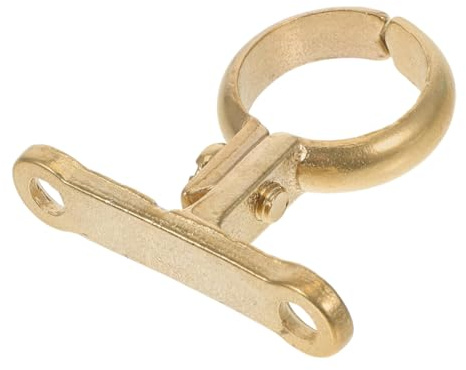 HOMSFOU Water Pipes Clamp: Brass Tube Support Bracket Wall Mount Ceiling Mount Pipe Support Rings Hanger for Home Industrial Use