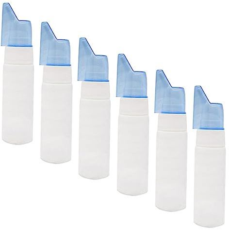 Hemobllo Bottiglie Spray Nasale Ricaricabili da 70ml, Set 6 Pezzi Spruzzatore Fine, Materiale Abs Leggero e Tappo di Sicurezza, per Viaggi Outdoor