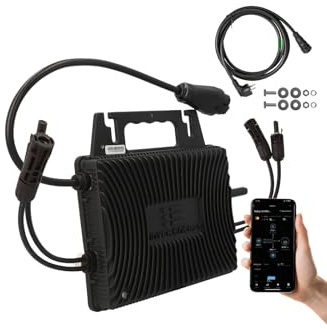 AX Wechselrichter IS-080 800W Für Balkonkraftwerk - Komplett Steckdose, Mikrowechselrichter Mit Bluetooth & WLAN, IP67, Einfache Installation, Hohe Effizienz Für Solaranlagen