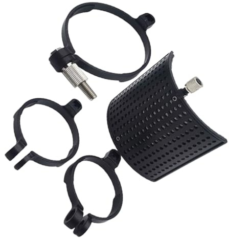 HAMPPLIES U-förmiger Mikrofon Windschutz mit Clip Design Schalldämmende Mikrofon Popschutzabdeckung aus Metall und Abs für Tisch und Stativmikrofone Schwarz