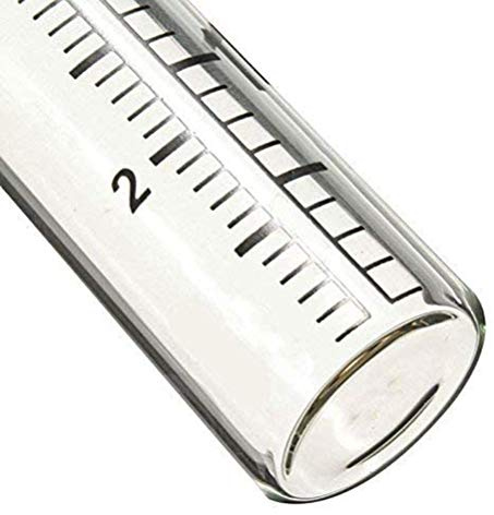 Karlak Glas-Regenmesser, 2 Stück, 12,7 cm Fassungsvermögen, Regenmesser-Ersatzrohr für Garten, Hof, Transparent, Stabil, Genaue 5,0-Messung mit Klarer Kalibrierung, Leicht Abzulesen, (Verschiedene
