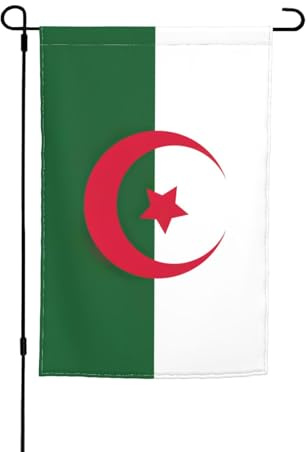 Drapeau de l'Algérie imprimé drapeau de jardin double face drapeau extérieur jardin intérieur extérieur décoration 30,5 x 45,7 cm