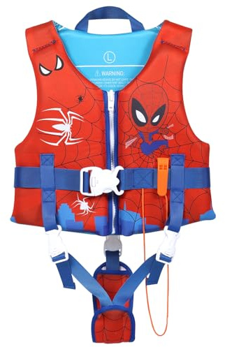 Toddler Swim Vest Neoprene Adjustable Safety Strap 20-90lbs Kids Floaties Buoyancy Jacket for 1-9Y Boys and Girls,Child Swimming Vest on Pool/Boating/Beach/Learn to Swim Aid（XL）