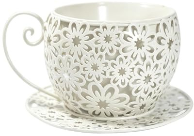Macetas Bonitas Taza Té Hierro Retro Hueca Decoración Patio