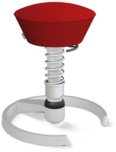 aeris Swopper Air – Ergonomischer Hocker mit extra weicher Polsterung – Bürohocker höhenverstellbar ohne Rollen –Sitzhocker für einen gesunden Rücken, Feder Standard