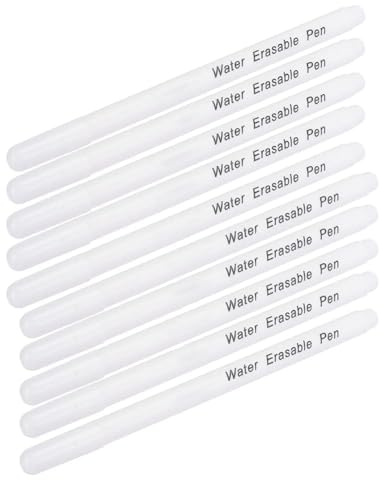 Garosa 10 Stück verschwindender Tintenmarkierungsstift, Luft Wasser löschbarer Stift Stoffmarker Temporäre Markierung Auto Vanishing Pen Luft löschbarer Stift für Stoff(Einzelkopf